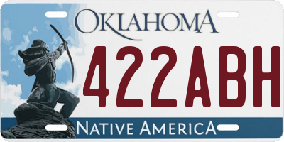 OK license plate 422ABH