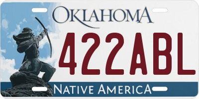 OK license plate 422ABL