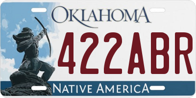 OK license plate 422ABR
