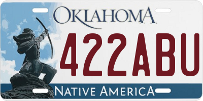 OK license plate 422ABU