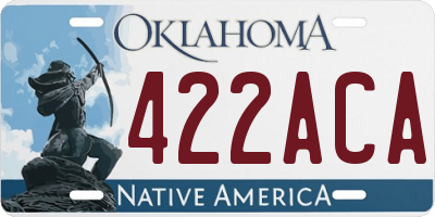 OK license plate 422ACA