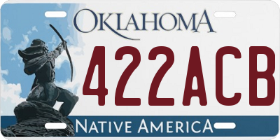 OK license plate 422ACB
