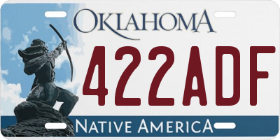 OK license plate 422ADF
