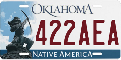 OK license plate 422AEA