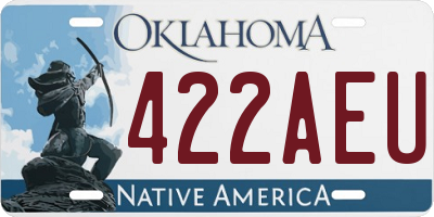OK license plate 422AEU