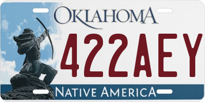 OK license plate 422AEY