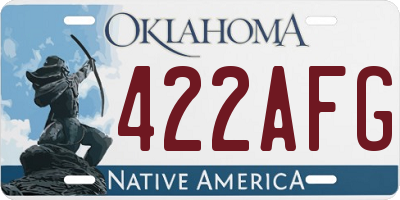 OK license plate 422AFG