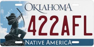 OK license plate 422AFL