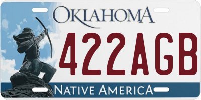 OK license plate 422AGB