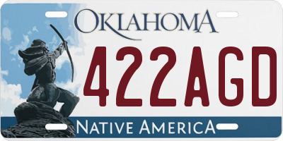 OK license plate 422AGD