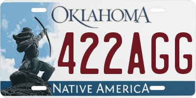 OK license plate 422AGG