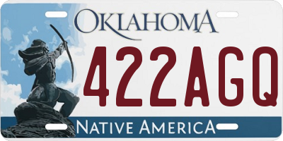 OK license plate 422AGQ