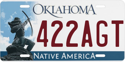 OK license plate 422AGT