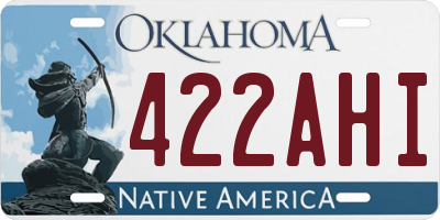 OK license plate 422AHI