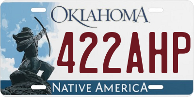 OK license plate 422AHP