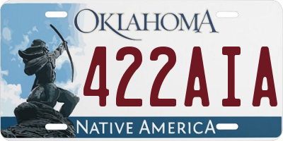 OK license plate 422AIA