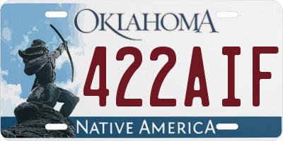 OK license plate 422AIF
