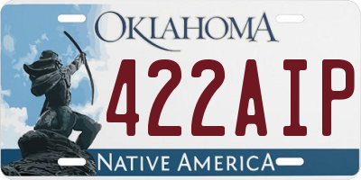 OK license plate 422AIP