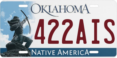OK license plate 422AIS