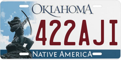 OK license plate 422AJI
