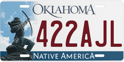OK license plate 422AJL