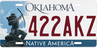 OK license plate 422AKZ