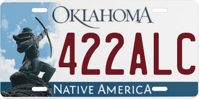 OK license plate 422ALC