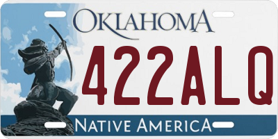 OK license plate 422ALQ