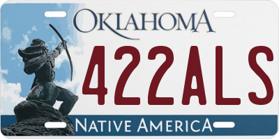 OK license plate 422ALS