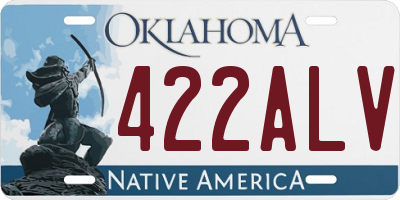 OK license plate 422ALV