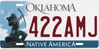 OK license plate 422AMJ