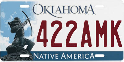 OK license plate 422AMK