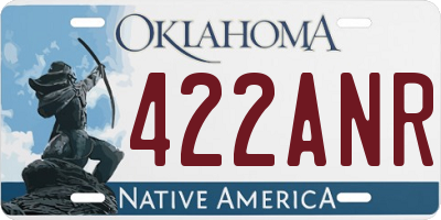 OK license plate 422ANR