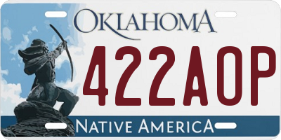 OK license plate 422AOP