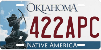 OK license plate 422APC