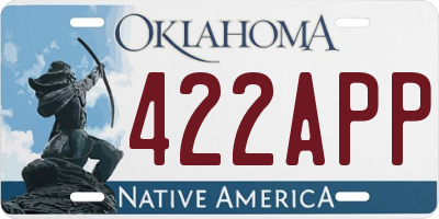 OK license plate 422APP