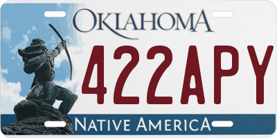 OK license plate 422APY