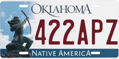 OK license plate 422APZ