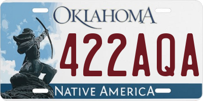 OK license plate 422AQA