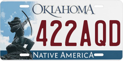 OK license plate 422AQD