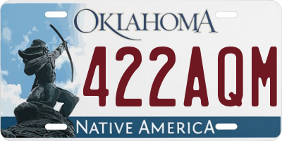OK license plate 422AQM
