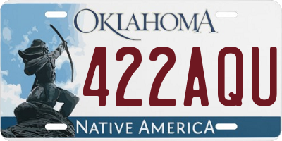 OK license plate 422AQU