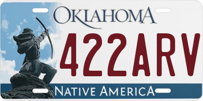 OK license plate 422ARV