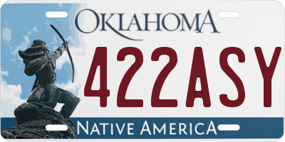 OK license plate 422ASY