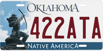 OK license plate 422ATA