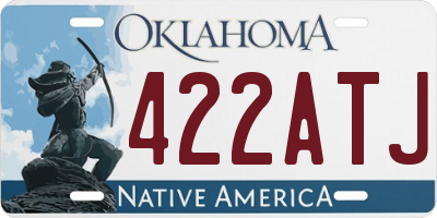 OK license plate 422ATJ