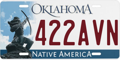 OK license plate 422AVN