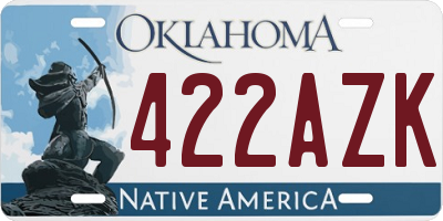 OK license plate 422AZK
