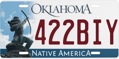 OK license plate 422BIY