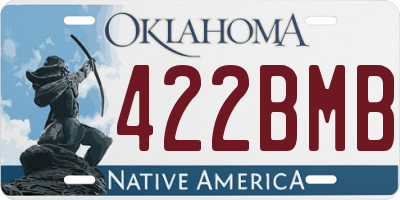 OK license plate 422BMB